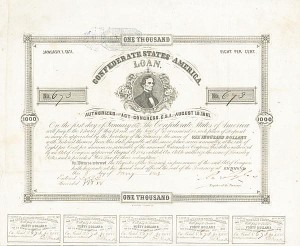 Confederate $1,000 Bond